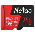 Флеш Карта MicroSD card Netac P500 Extreme Pro 256Gb, retail version w/SD adapter, фото6