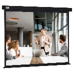 Экран Cactus 168x299см Wallscreen CS-PSW-168X299-BK 16:9 настенно-потолочный рулонный черный, фото 1