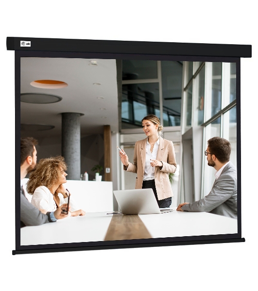 Экран Cactus 168x299см Wallscreen CS-PSW-168X299-BK 16:9 настенно-потолочный рулонный черный
