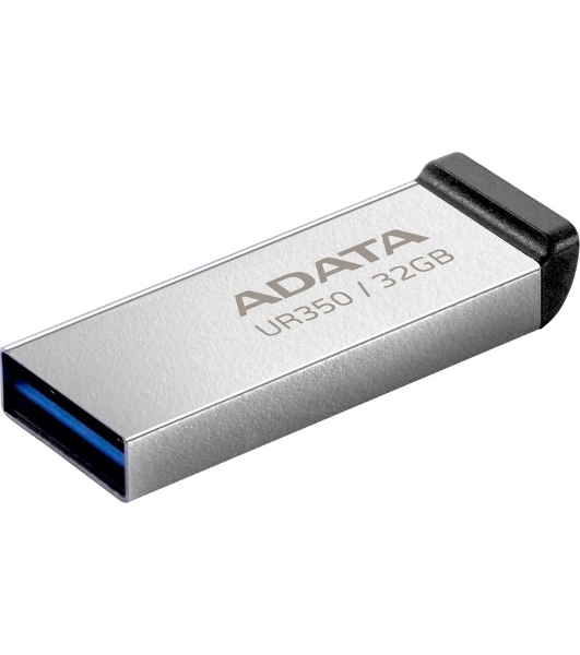 Флешка USB ADATA UR350 (UR350-32G-RSR/BK), 32Gb, USB 3.2, R/W 100/15, серебристый/черный