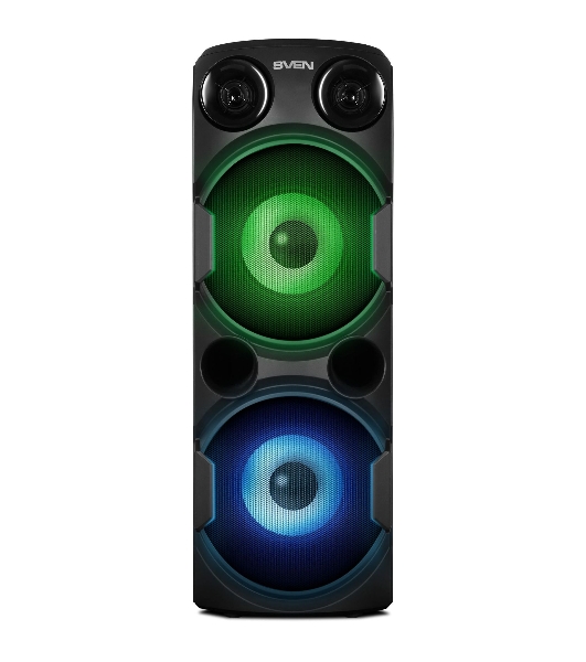 Колонка АС SVEN PS-750, черный (80 Вт, TWS, Bluetooth, FM, USB, microSD, LED-дисплей, 2х4400мА*ч)