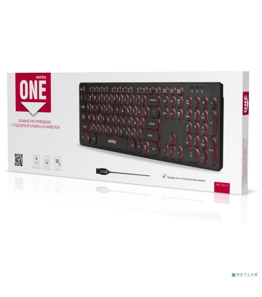 Клавиатура проводная с подсветкой Smartbuy ONE 328 USB Black SBK-328U-K