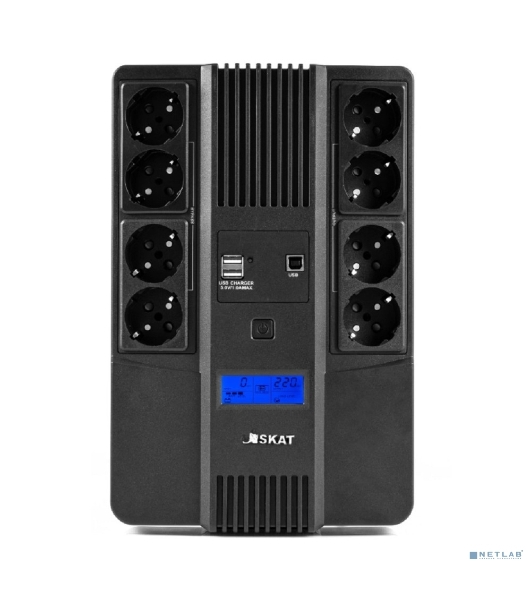 Источник бесперебойного питания Бастион SKAT-UPS 1000-AID-IN-1x9-8 600Вт 1000ВА черный