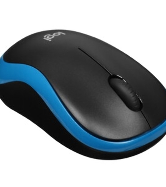 Мышь беспроводная Logitech M185 синий, 1000 dpi, радиоканал, USB, кнопки - 3