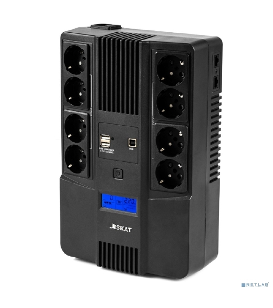 Источник бесперебойного питания Бастион SKAT-UPS 1000-AID-IN-1x9-8 600Вт 1000ВА черный