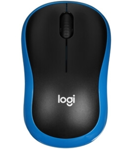 Мышь беспроводная Logitech M185 синий, 1000 dpi, радиоканал, USB, кнопки - 3