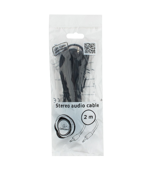 Кабель аудио Cablexpert CCA-404-2M, Jack3.5 - Jack3.5, 2м