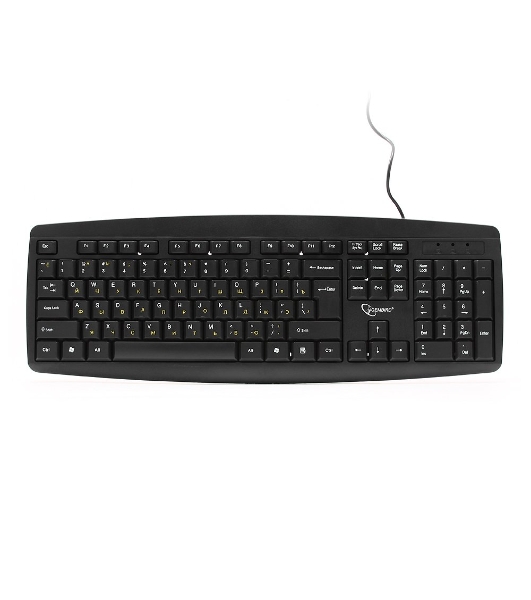 Клавиатура проводная Gembird KB-8351U-BL, USB, черный