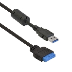 Планка USB на переднюю панель ExeGate U3H-621, 3,5', 2*USB 3.0+1*TypeC+1*SD+TF card, черная, металл, подсоединение к мат. плате, фото3