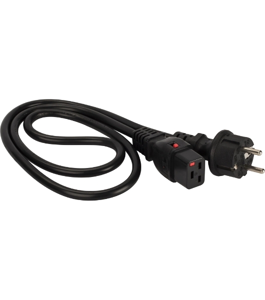 Шнур питания Lanmaster LAN-PP19L/SH-5.0-BK C19-Schuko проводник.:3x1.5мм2 5м 220В 16А черный