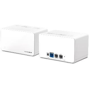 Домашняя Mesh Wi‑Fi система AX6000 Whole Home Mesh Wi-Fi 6 SystemSPEED: 1148 Mbps at 2.4 GHz + 4804 Mbps at 5 GHzSPEC: Internal Antennas, 1× 2.5 Gbps Port (WAN/LAN auto-sensing), 2× Gigabit Ports (WAN/LAN auto-sensing), 1024-QAM, OFDMA, HE160FEATURE: MERCUSYS APP, Router/AP