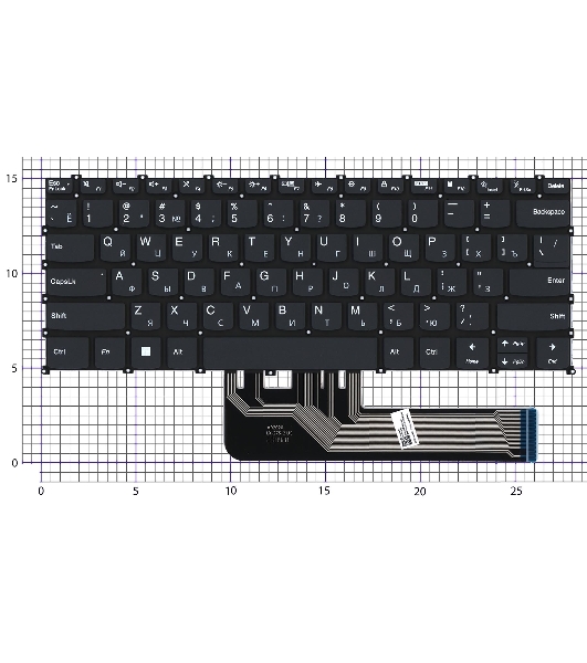 Клавиатура для ноутбука Lenovo IdeaPad Flex 5 14IAU7 черная