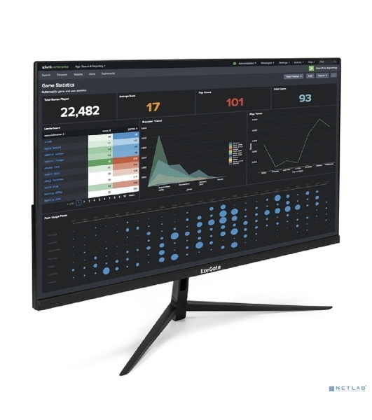 Монитор 27' ExeGate SuperView EH2707A IPS 1920x1080, 100 Гц, 5 мс, 16:9, 250 кд/м², HDMI 2.0, DP, VGA, 3.5 мм, FreeSync, черный