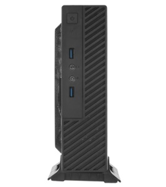 Компьютерный корпус Slim Case Powerman ME100S-BK front fan 4cm, 120W adapter, Mini ITX, VESA
