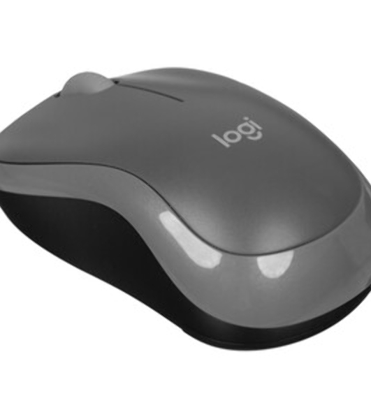 Мышь беспроводная Logitech M186 черный/серый, 1000 dpi, радиоканал, USB, кнопки - 3