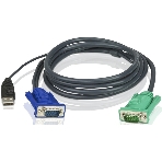 Шнур, мон+клав+мышь USB ATEN, SPHD15=>HD DB15+USB A-Тип, Male-2xMale, 8+4 проводов, опрессованный, 1.8 метр., черный, (2L-5202U), фото4