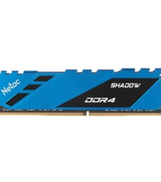 Оперативная память Netac Shadow III, DDR4, 8GB (1x8GB), 3200 MHz, CL16, с радиатором, белый
