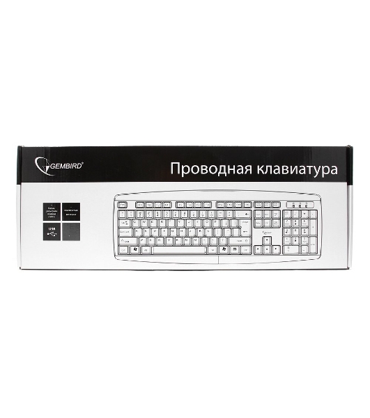 Клавиатура проводная Gembird KB-8351U-BL, USB, черный