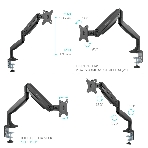 Кронштейн ONKRON G100 для монитора 13'-32' настольный, черный, фото26