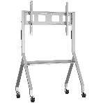 Мобильная стойка напольная Kromax OMEGA-12 silver, 1 шт/уп, Мобильная стойка напольная для TV 32'-120', max вес 80 кг, высота 1640-1820 мм, max VESA 1000x600 мм, фото 1