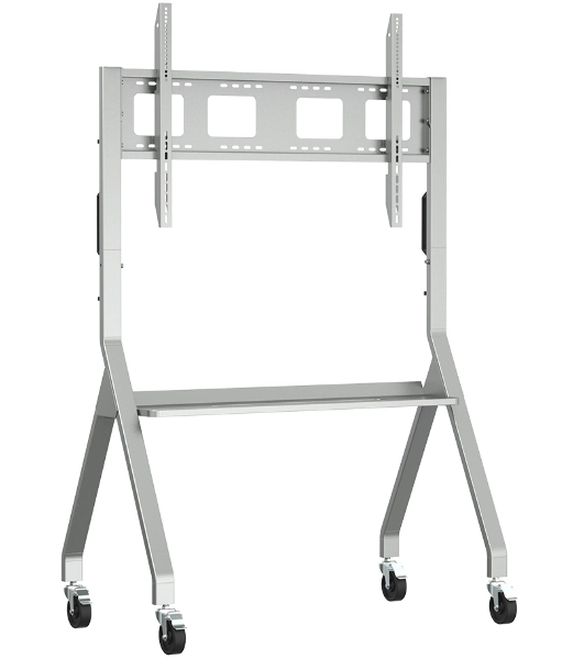 Мобильная стойка напольная Kromax OMEGA-12 silver, 1 шт/уп, Мобильная стойка напольная для TV 32'-120', max вес 80 кг, высота 1640-1820 мм, max VESA 1000x600 мм