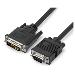 Переходник GoPower DVI-I (m)-VGA (m) 1м черный Premium Zip-Lock c подвесом (1/200), фото 1