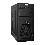 Компьютерный корпус Miditower ExeGate EX283216RUS CP-603UB-CP400 (ATX, БП CP400 с вент. 8см, 2*USB+2*USB 3.0, аудио, блокировка, черный), фото 1
