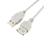 Кабель-удлинитель USB2.0 Cablexpert CC-USB2-AMAF-75CM-N, AM/AF, медь, Pro, 75 см, серый, пакет, фото2