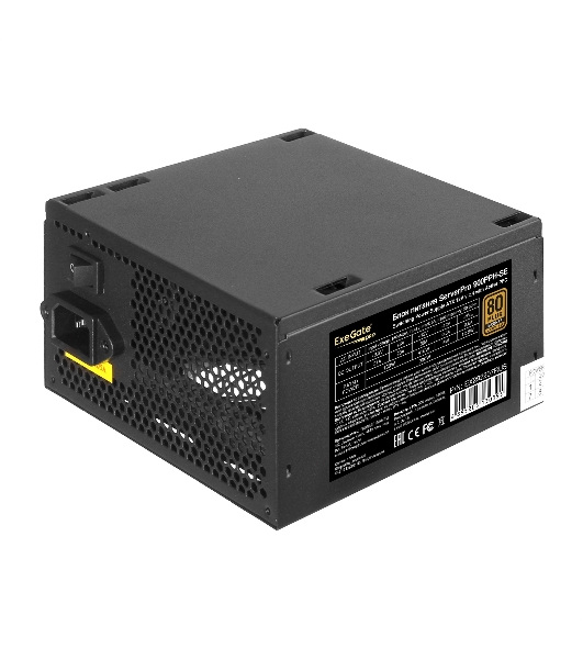 Блок питания серверный 900W ExeGate EX292207RUS ServerPRO 80 PLUS Bronze, 900PPH-SE (ATX, for 3U+ cases, APFC, КПД 89% (80 PLUS Bronze), 12cm fan, 24pin, 2x(4+4)p, 4xPCI-E, 8xSATA, 4xIDE, box, black)