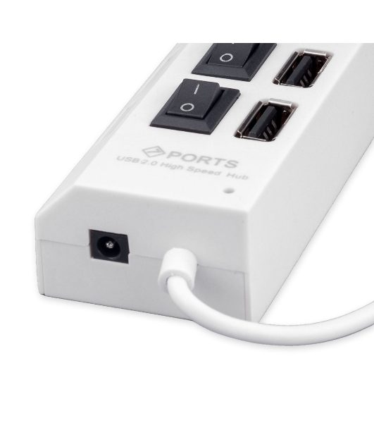 USB-концентратор Gembird UHB-U2P7-01W, USB, 7хUSB, USB или внешний адаптер питания