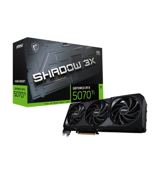 Видеокарта MSI PCIE16 RTX 5070TI 16Gb RTX 5070 Ti 16G SHADOW 3X OC