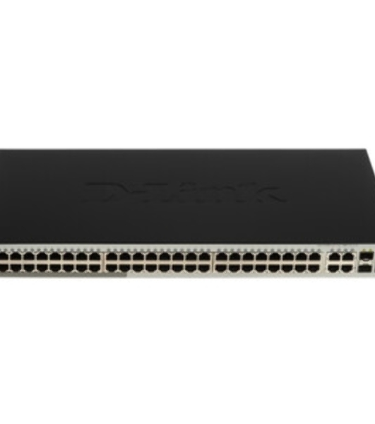 Коммутатор D-Link DGS-1210-52/F3A, 48×1 Гбит/с + 4×1 Гбит/с SFP, настраиваемый