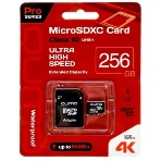 Флеш карта QUMO MicroSDXC 256 Gb 90/70 МБ/с UHS-I U3, Pro seria 3.0, адаптер в комплекте SD, красная картонная упаковка (QM256GMICSDXC10U3), фото3