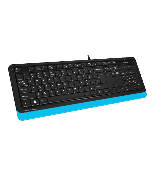 Клавиатура проводная A4Tech Fstyler FK10, USB, черный/синий