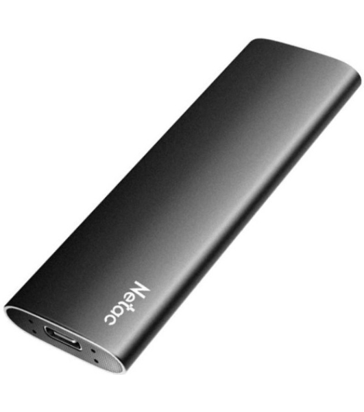 Внешний SSD Netac Z SLIM, 128 GB, USB 3.2 Gen 2 Type-C, R/W 520/480, черный