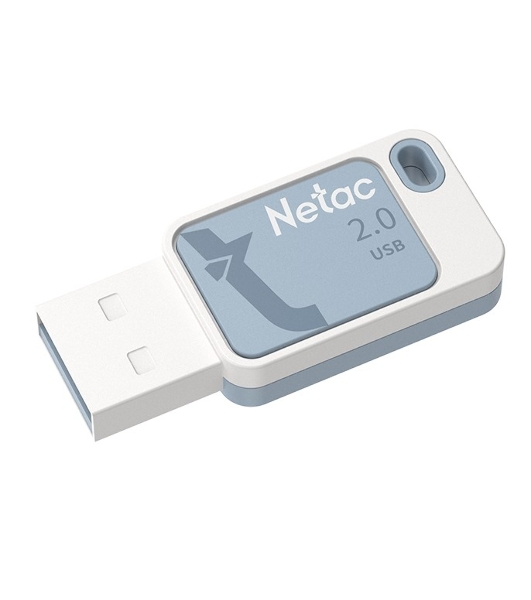 Флешка USB Netac UA31 (NT03UA31N-032G-20BL), 32Gb, USB 2.0, R/W 110/45, синий/белый