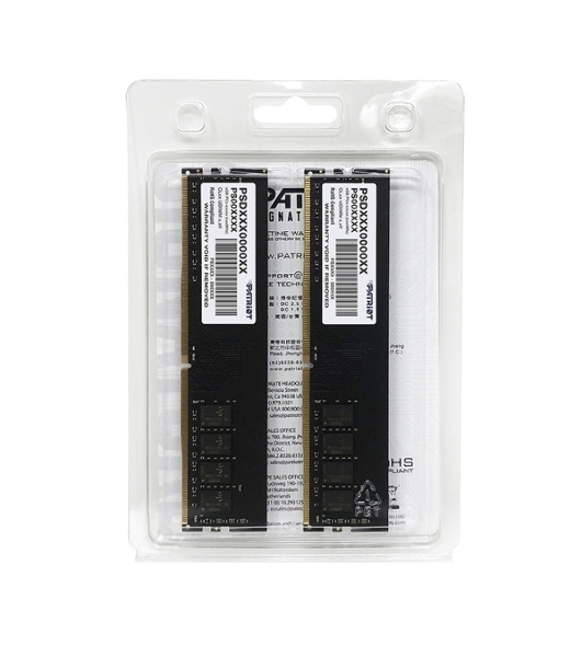 Оперативная память Patriot Signature, DDR4, 16GB (2x8 GB), 2666 MHz, CL17, DIMM