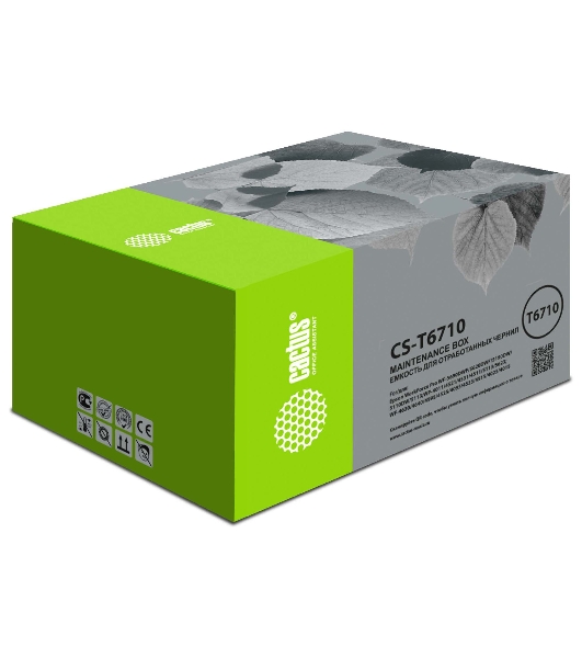 Емкость Cactus CS-T6710 (T6710 для отработанных чернил) для Epson WorkForce Pro WF-5690DWF/5620DWF/5190DW/5110DW