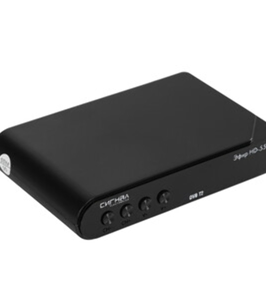 Ресивер эфирный цифровой DVB-T2 HD HD-555 пластик, дисплей, Эфир