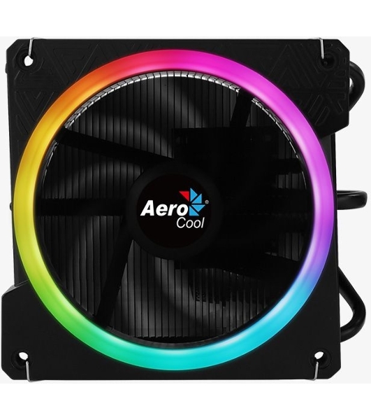 Кулер для процессора AeroCool/Formula Cylon 3H черный, 120 мм, алюминий, 1800 об/мин, 24.3 дБ, 4 pin, 125 Вт, 98 мм