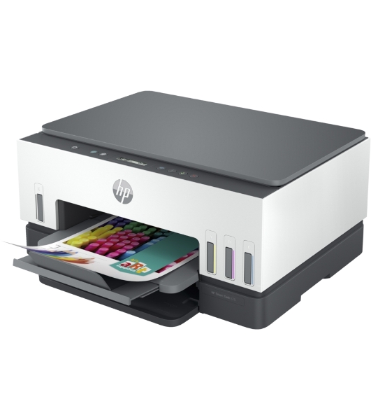 МФУ струйное HP Smart Tank 670, A4, цветной, печ. до 12 стр/мин., 4800x1200 dpi (печ.), 1200x1200 dpi (скан.), Bluetooth, USB Type-A, Wi-Fi