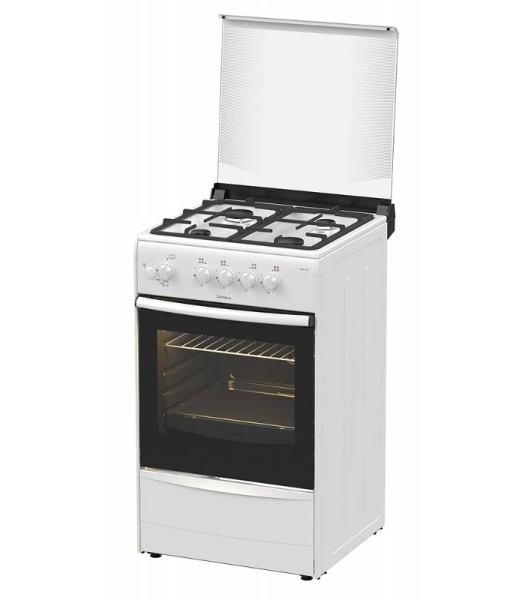 Плита газовая Darina 1B1 GM 441 008 W белый/черный, конфорок 4 шт, духовка 50 л, 50 см x 85 см x 51 см