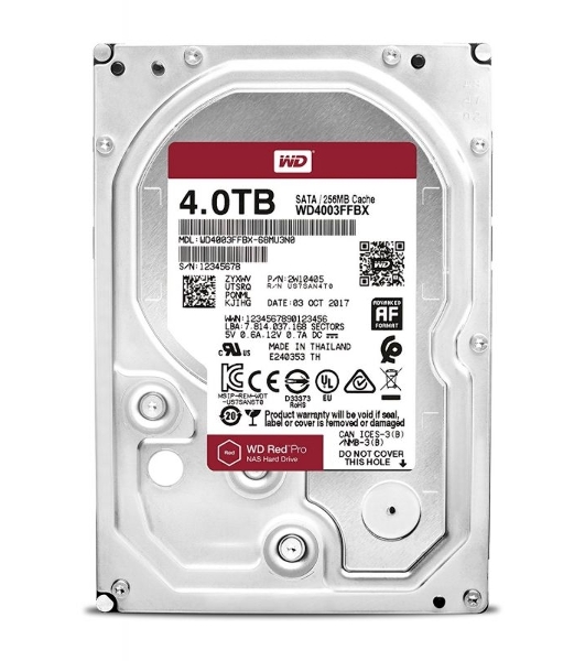 Жесткий диск WD Red Pro WD4003FFBX 4ТБ 3,5' 7200RPM 256MB (SATA-III) NAS 3.5