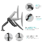 Кронштейн ONKRON G100 для монитора 13'-32' настольный, черный, фото21