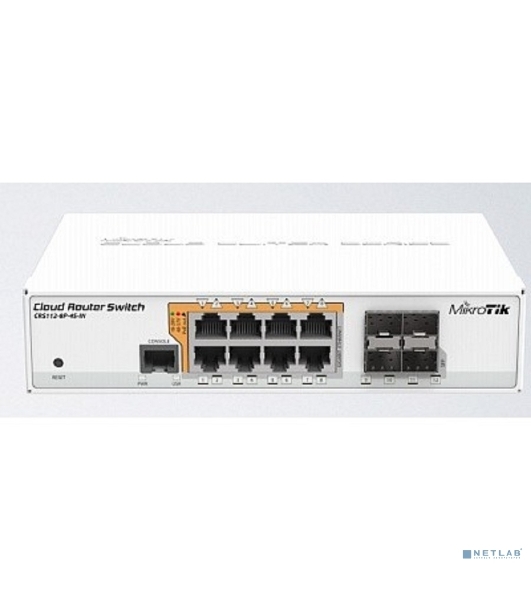 Маршрутизатор 8PORT 1000M 4SFP CRS112-8P-4S-IN MIKROTIK