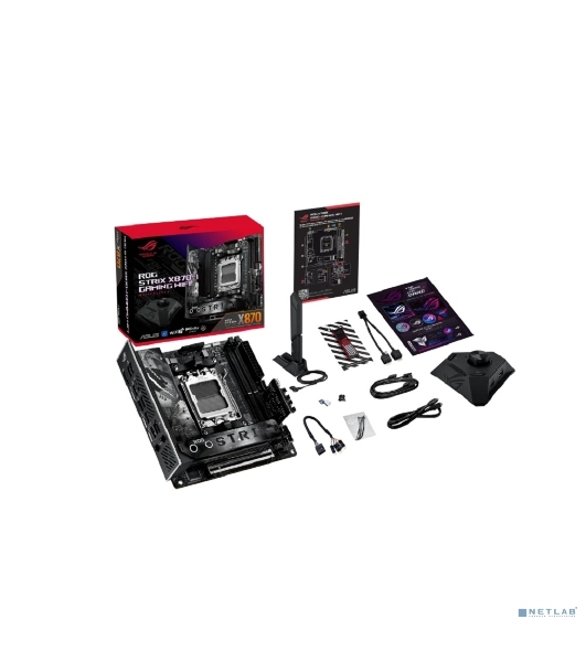 Материнская плата ASUS ROG STRIX X870-I GAMING WIFI, AM5, AMD X870, 2xDDR5, 2xSATA, 2xM.2, 1xPCI-E 5.0 x16, 1xHDMI, 2xUSB-C USB4, 1xUSB-C 10Gbps, 4xUSB-A 10Gbps, 1x 2.5Gb LAN, 2x3.5 мм, Mini-ITX
