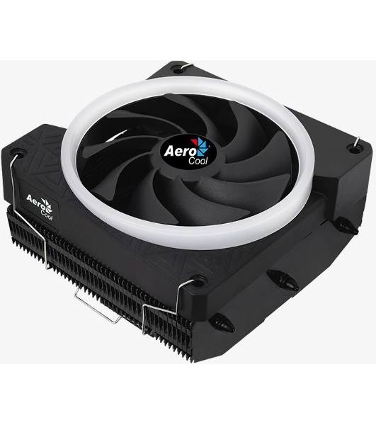 Кулер для процессора AeroCool/Formula Cylon 3H черный, 120 мм, алюминий, 1800 об/мин, 24.3 дБ, 4 pin, 125 Вт, 98 мм