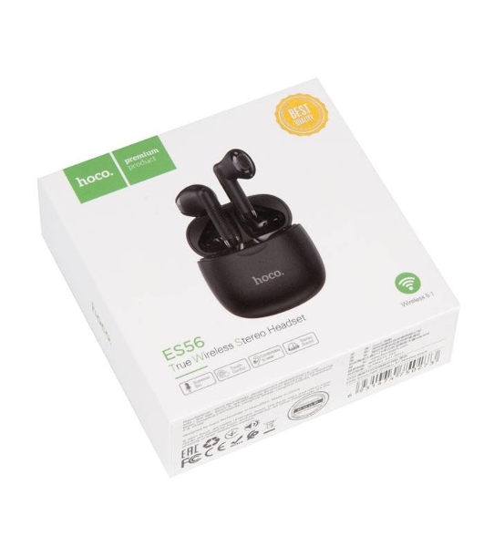 Наушники TWS Hoco ES56 черный, вкладыши, Bluetooth, до 4 ч.