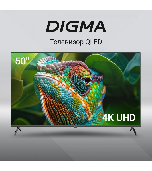 Телевизор Digma 50' DM-LED50UQB31 черный QLED 4K UHD 60Hz Google TV