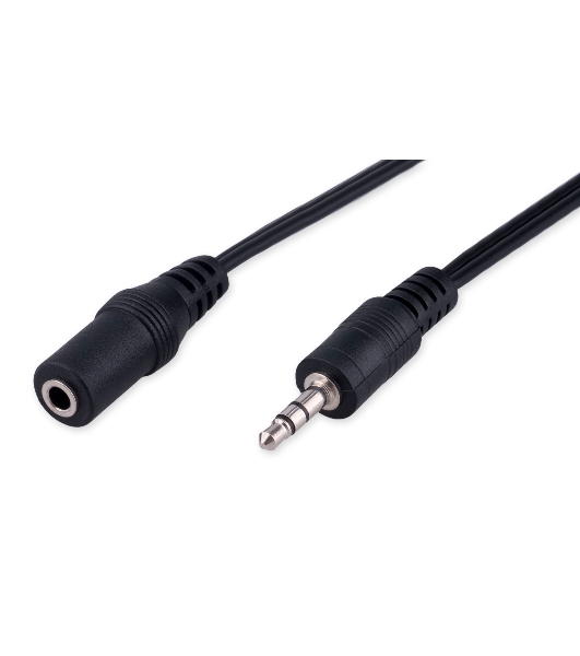 Кабель-удлинитель аудио Cablexpert CCA-423-2M-N, Jack 3.5(M)/Jack 3.5(F), 2м, черный, пакет